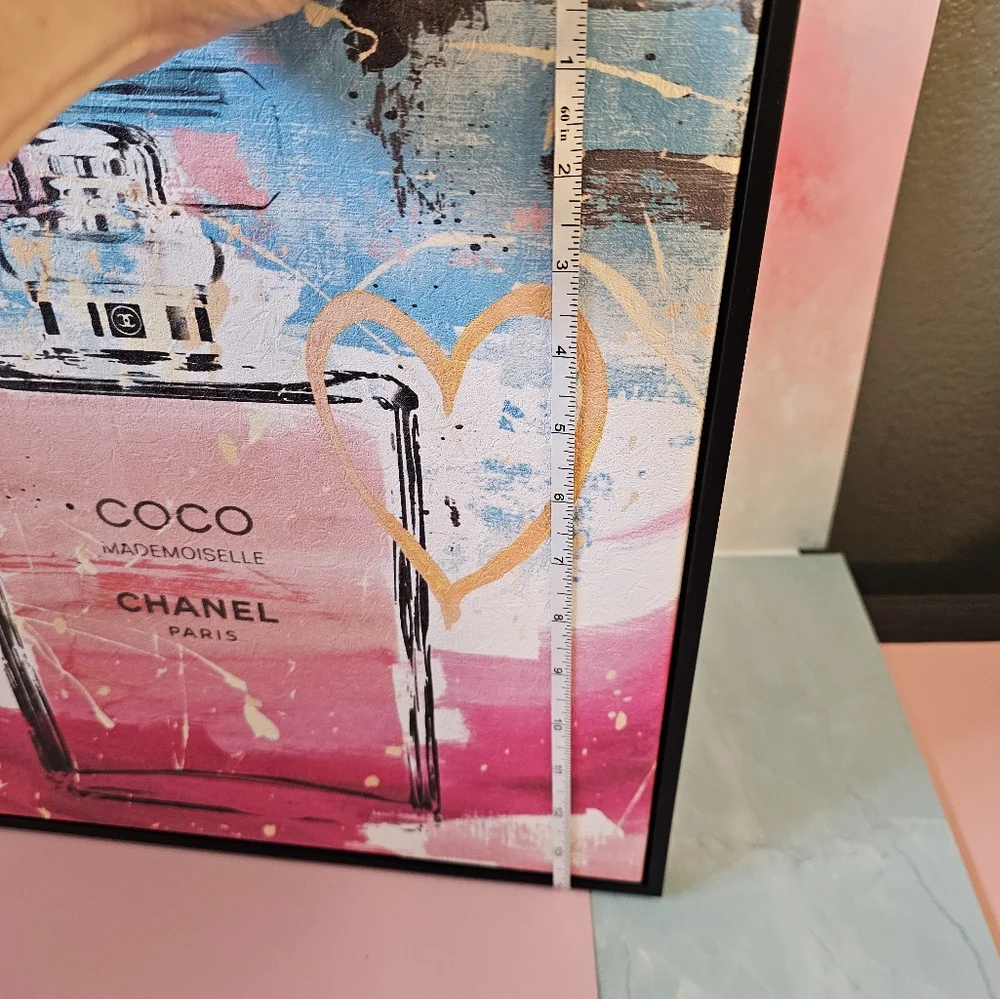 💖Luxe Framed Artwork-Chanel No. 5 Perfume Bottle Wall Art Framed Print 💐 - Picture 6 of 10